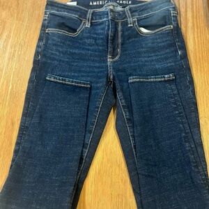 American Eagle Outfitters Women's Dark Blue Skinny Jeans